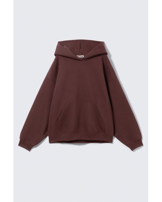Weekday Red Oversized Heavyweight Hoodie