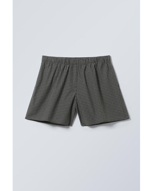 Weekday Black Low Rise Cotton Shorts