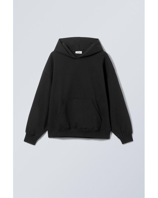 Weekday Black Oversized Heavyweight Hoodie