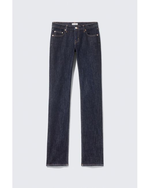 Weekday Blue Low Rise Slim Jeans
