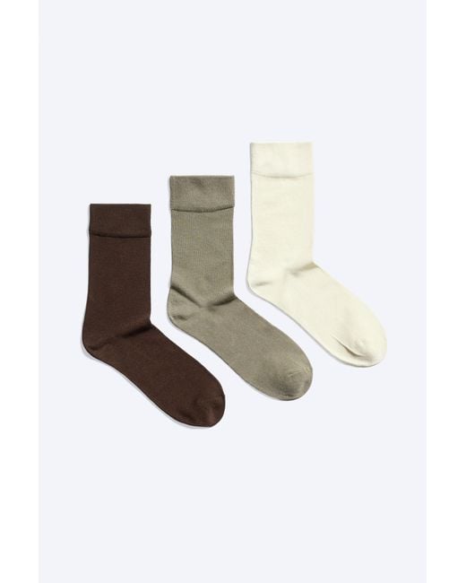 Weekday White 3-Pack Viscose-Blend Socks