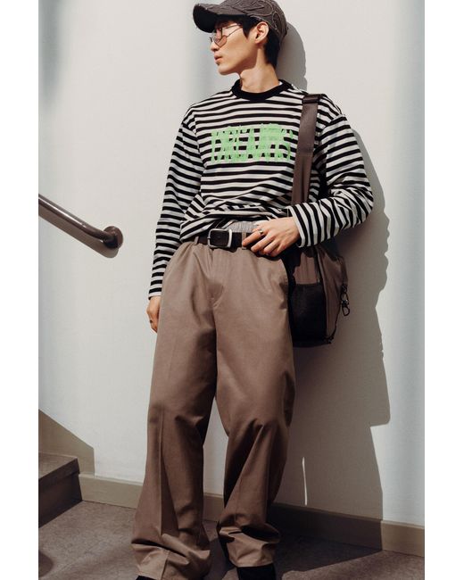 Weekday White Emil Loose Fit Chino Trousers for men