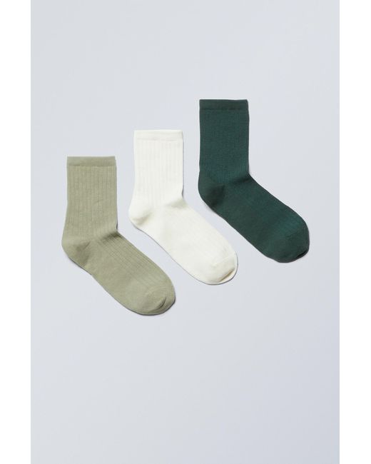 Weekday Multicolor 3-pack Bella Short Sock