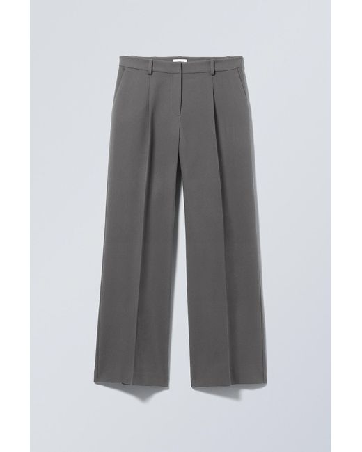 Weekday Gray Relaxed Fit Suiting Trousers