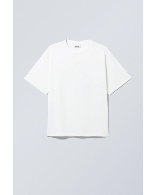 Weekday White Great Boxy Printed Graphic Tee for men