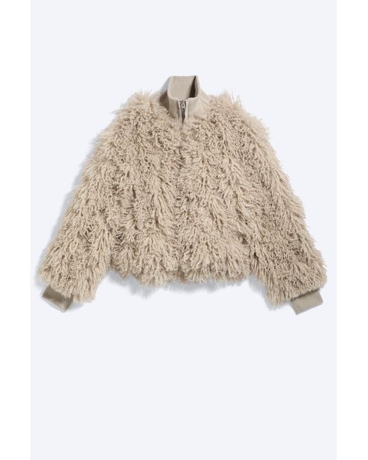 Weekday Blue Faux Fur Jacket