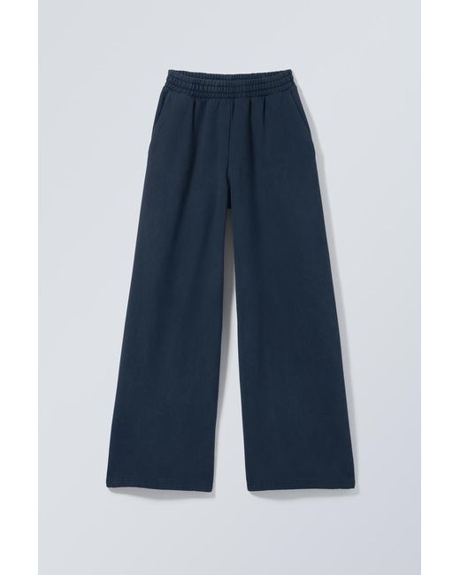 Weekday Blue Loose Long Heavyweight Sweatpants