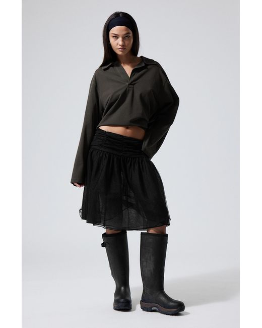 Weekday Black Short Layered Tulle Skirt