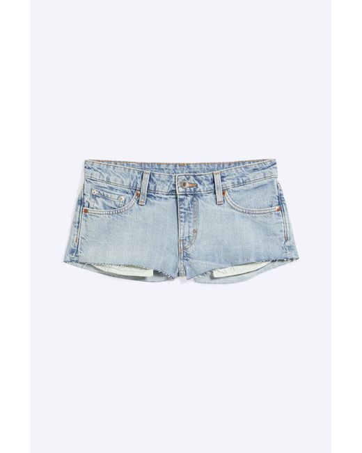 Weekday Multicolor Venus Frayed Low Rise Denim Hotpants