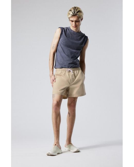 Weekday Natural Regular Oxford Shorts for men