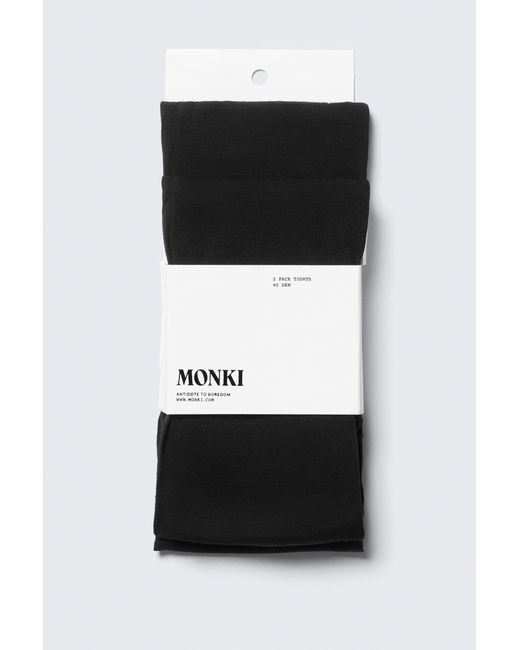 Monki 05913267 Monki 2-Pack 40 Den Tights in Black | Lyst UK