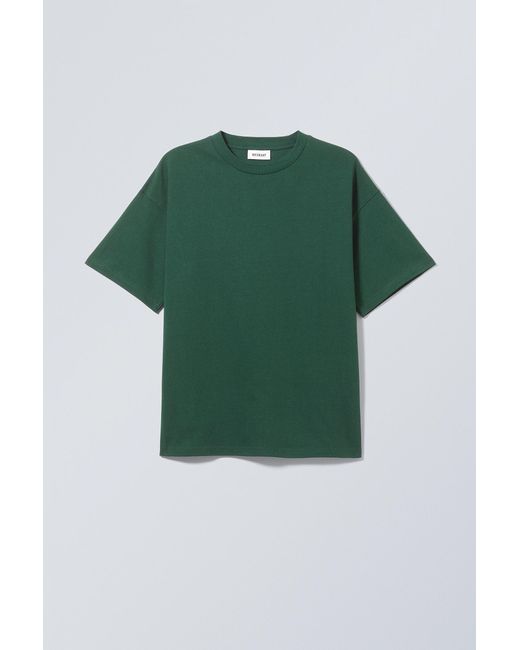Weekday Green Great Boxy Heavyweight T-shirt for men