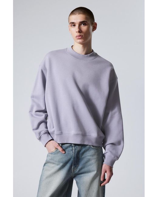 Weekday Kastenförmiges, schweres Frottee-Sweatshirt in Gray für Herren