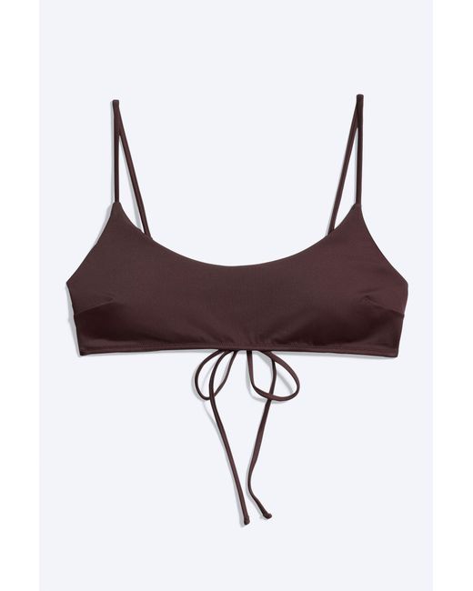 Weekday Red Padded Tie Bikini Top