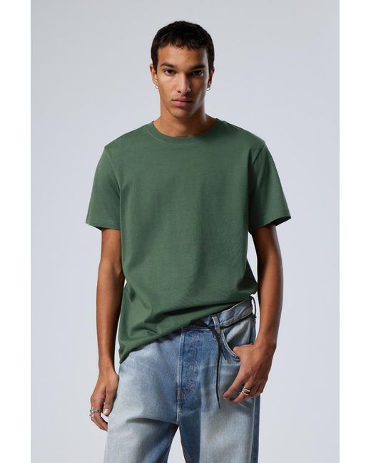 Weekday Mittelschweres Standard-T-Shirt in Green für Herren