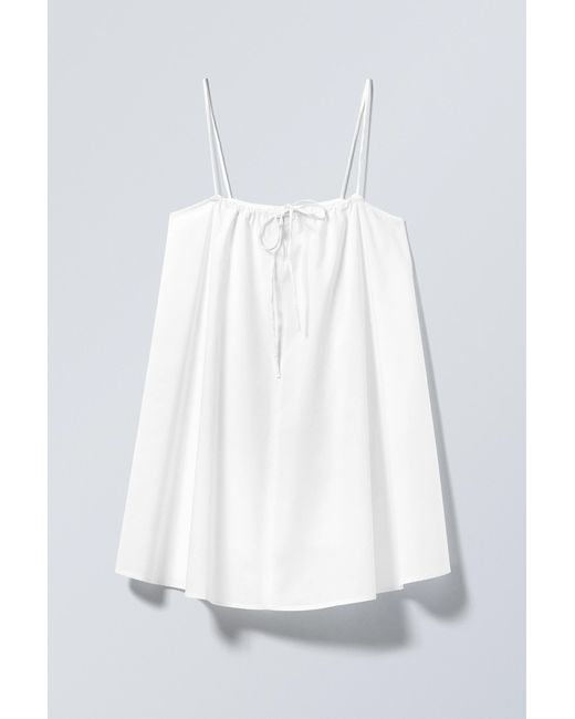 Weekday White Mini Cotton Dress