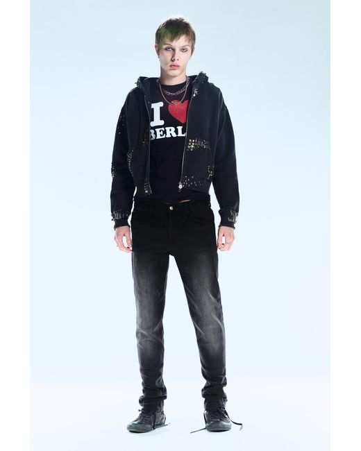 Cheap Monday Blue Rigid Recycled Cotton Skinny Jeans for men