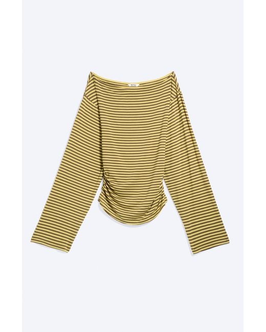 Monki Gray Waisted Long-Sleeved Top