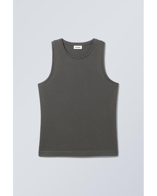 Weekday Gray Sport Mesh Tank Top for men