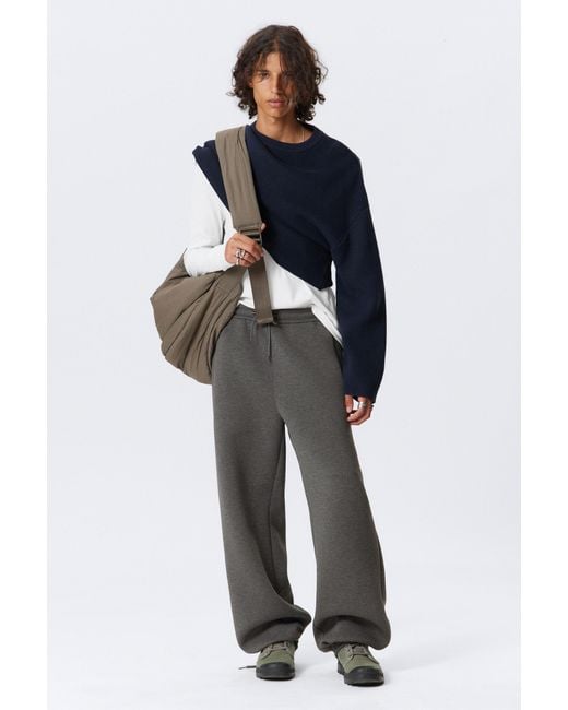 Weekday Gray Simon Scuba Sweatpants for men