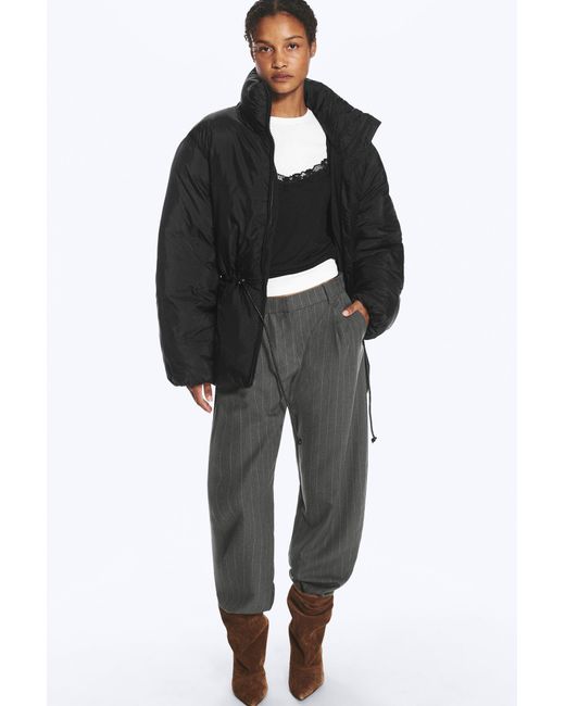 Monki Black Oversized Puffer Jacket