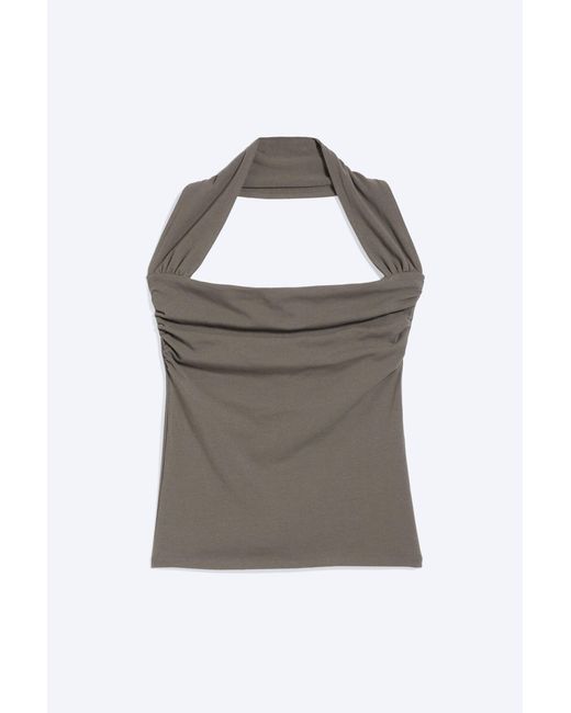 Weekday White Square Neck Halter Top