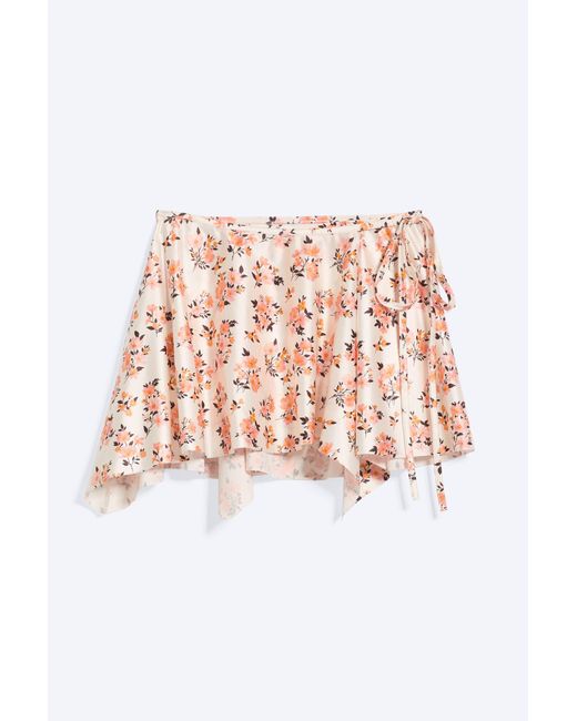 Monki Multicolor Asymmetric Wrap Mini Skirt