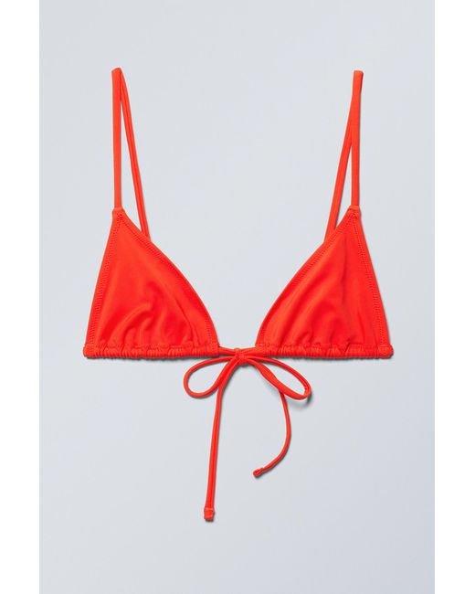 Weekday Red Triangle Bikini Top