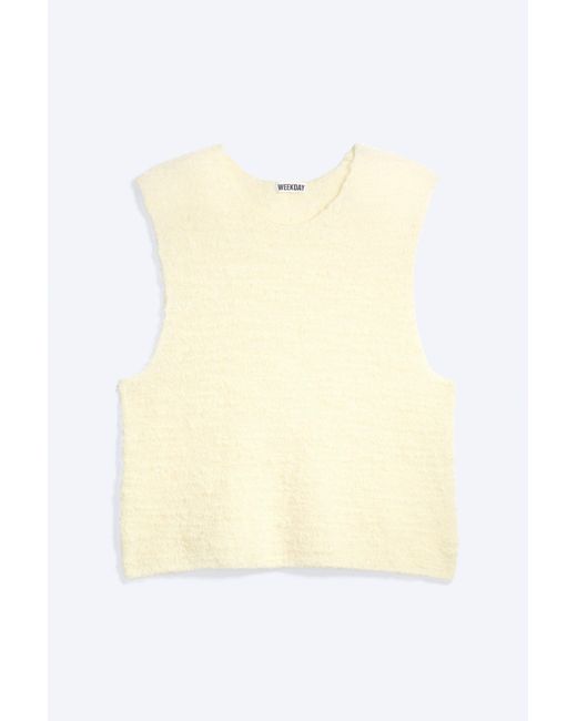Weekday Green Relaxed Structured Knitted Vest for men