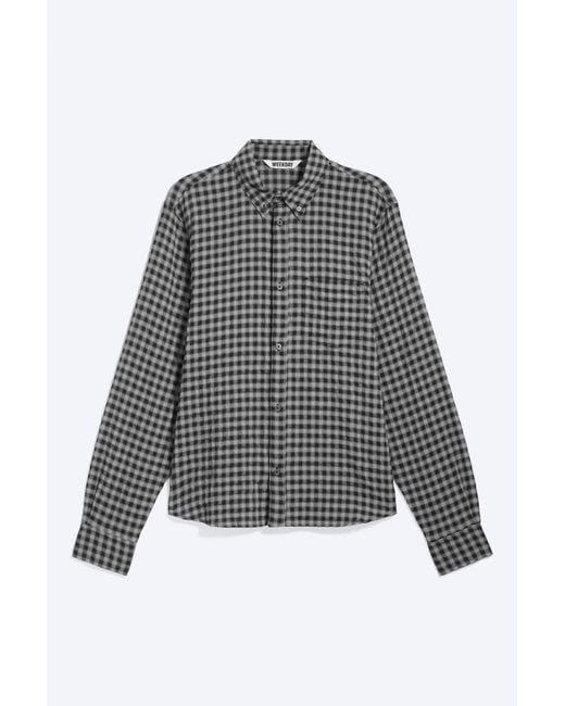 Weekday Gray Structured Long-Sleeved Buttoned Shirt for men