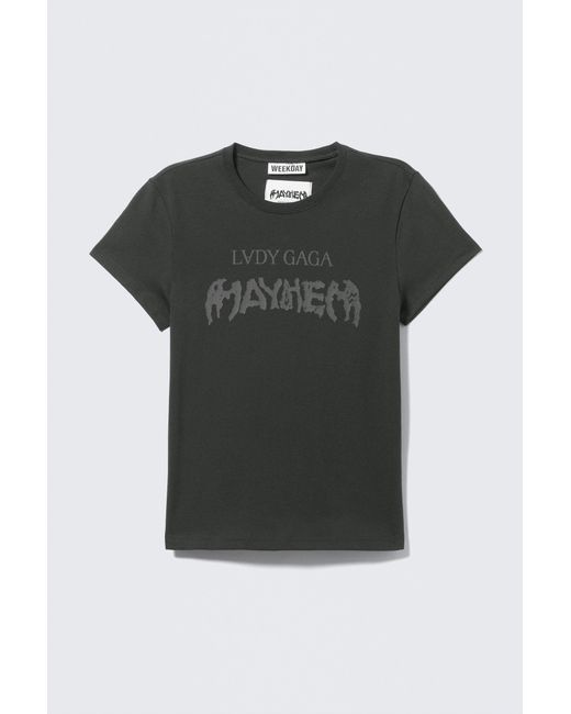 Weekday Black Lady Gaga Baby Tee for men