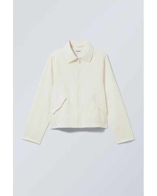 Weekday White Regular Linen Blend Jacket for men