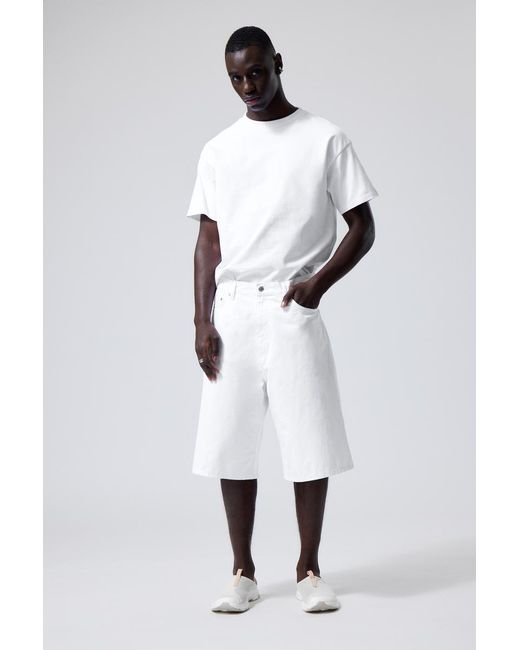 Weekday Weite Twill-Shorts "Astro" in White für Herren