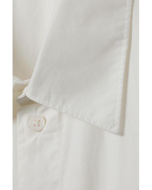 Weekday White Cropped Short Sleeve Shirt for men