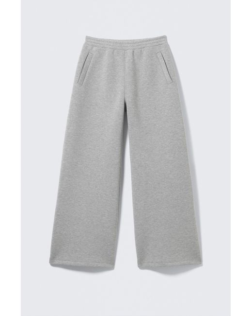 Weekday Gray Relaxed Barrel Leg Scuba Sweatpants