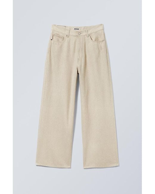 Weekday Baggyhose Astro aus Leinenmischung in Natural für Herren