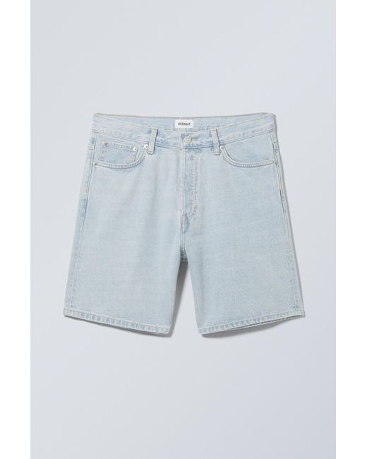 Weekday Blue Space Relaxed Denim Shorts for men