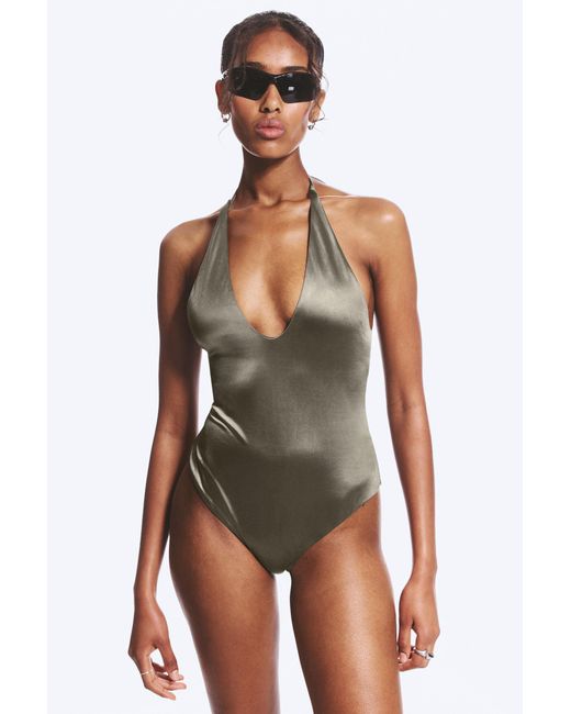 Weekday Multicolor Plunge Swimsuit