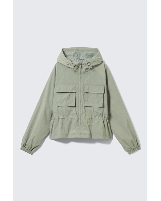 Monki Green Windbreaker Aus Nylon