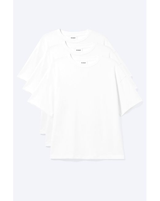 Weekday Blue 3-Pack Loose Boxy T-Shirt for men