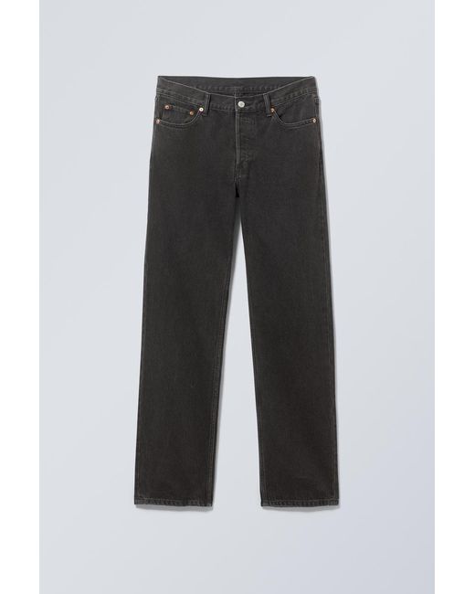 Weekday Black Klean Regular Straight Jeans for men