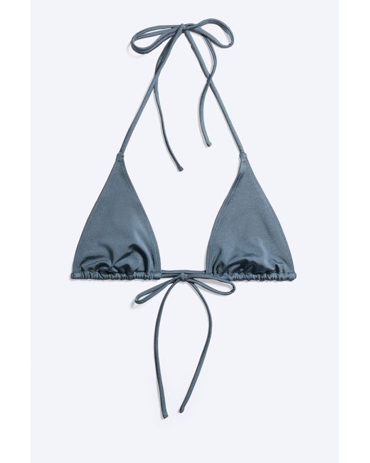 Weekday Blue Strappy Triangle Bikini Top