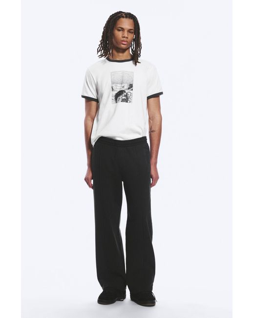 Weekday White Loose Front Crease Sweatpants for men