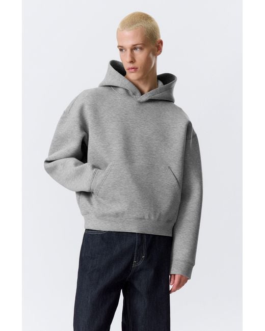 Weekday Gray Simon Scuba Hoodie for men