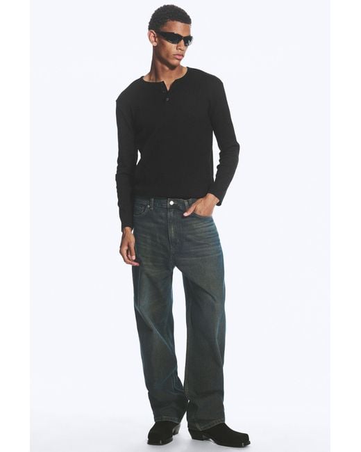 Weekday Black Galaxy Loose Straight Leg Jeans for men