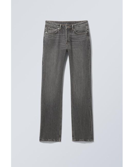 Weekday Gray Jeans Pin Mit Geradem Bein