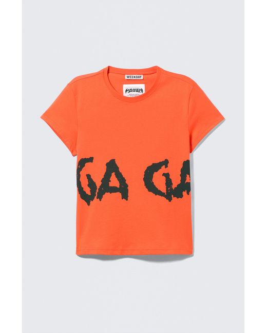 Weekday Black Lady Gaga Baby Tee for men