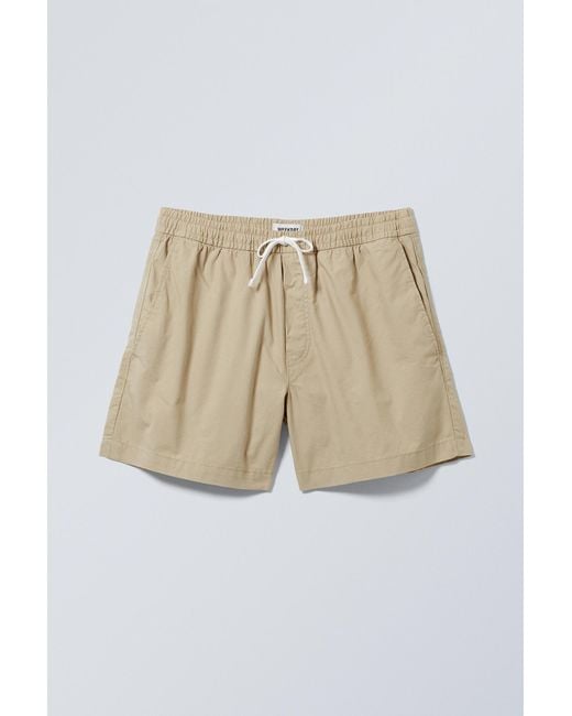 Weekday Natural Regular Oxford Shorts for men