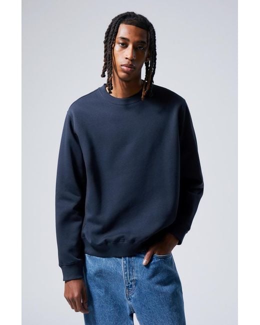 Weekday Blue Standard Midweight Sweatshirt for men