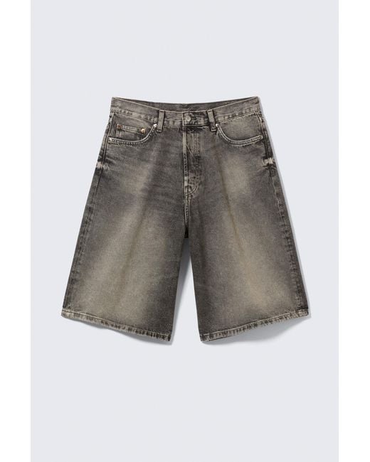 Weekday Multicolor Astro Mid Rise Loose Baggy Denim Shorts for men